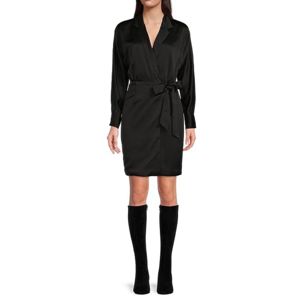 Alex Marie
Charlotte Point Collar Long Sleeve Belted Wrap Shirt Dress🌺